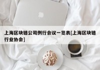 上海区块链公司例行会议一览表[上海区块链行业协会]